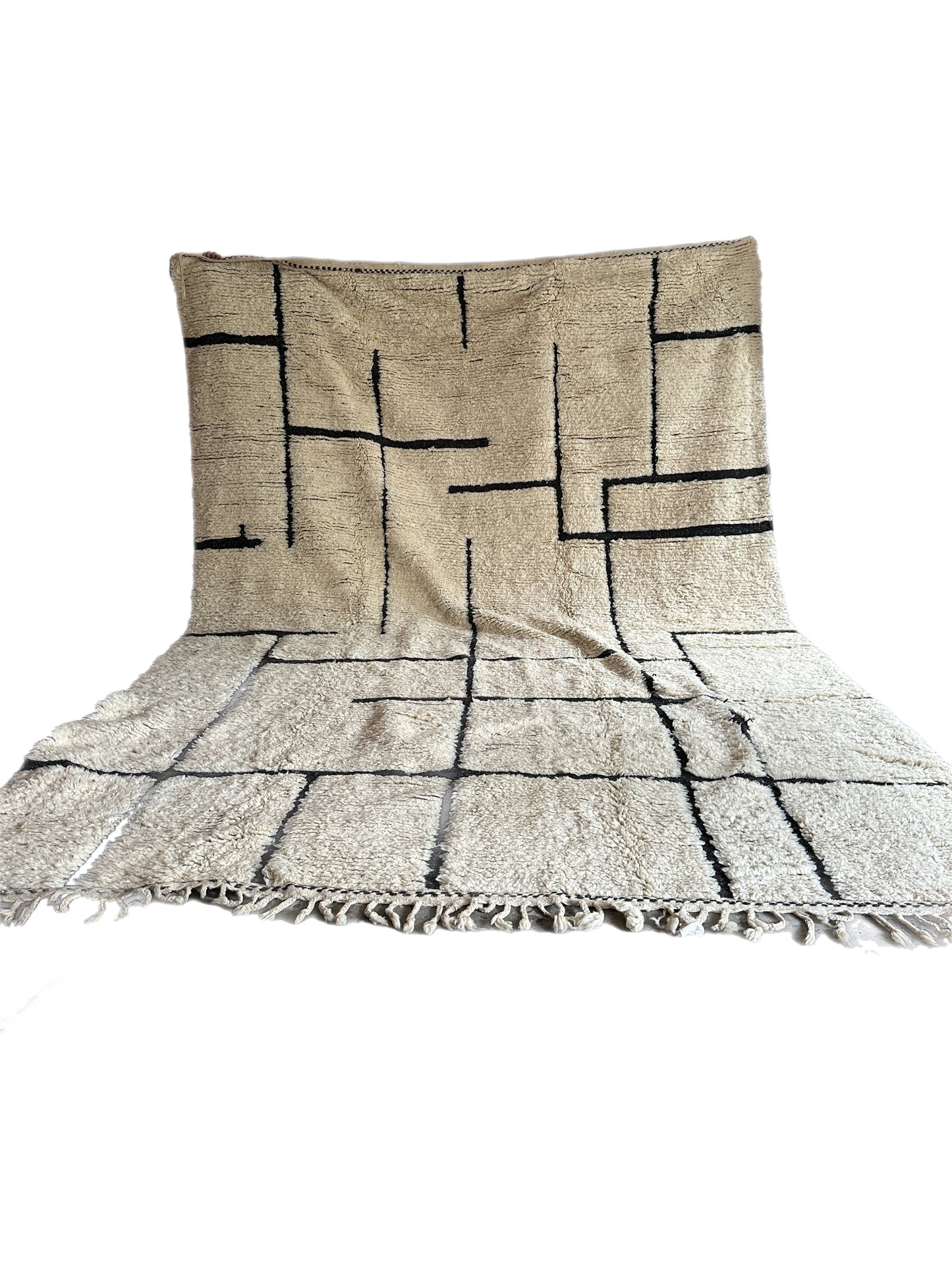 שטיח ברברי | גאומטרי שחור לבן