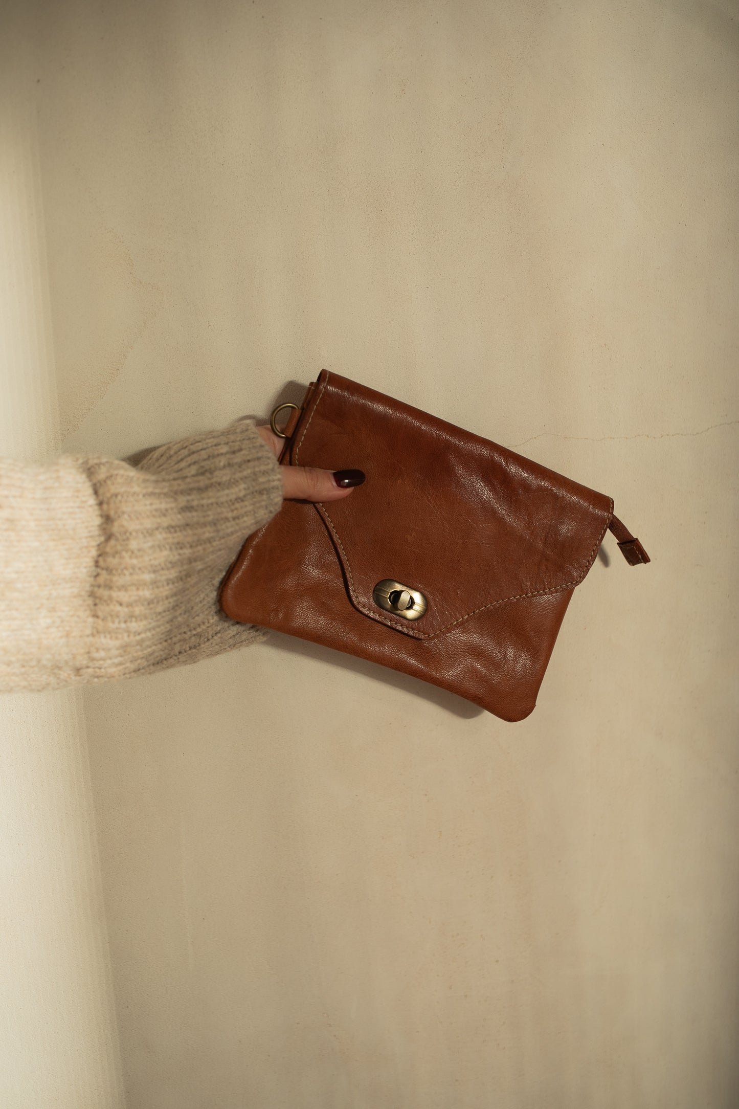 ארנק עור חום קלאסי