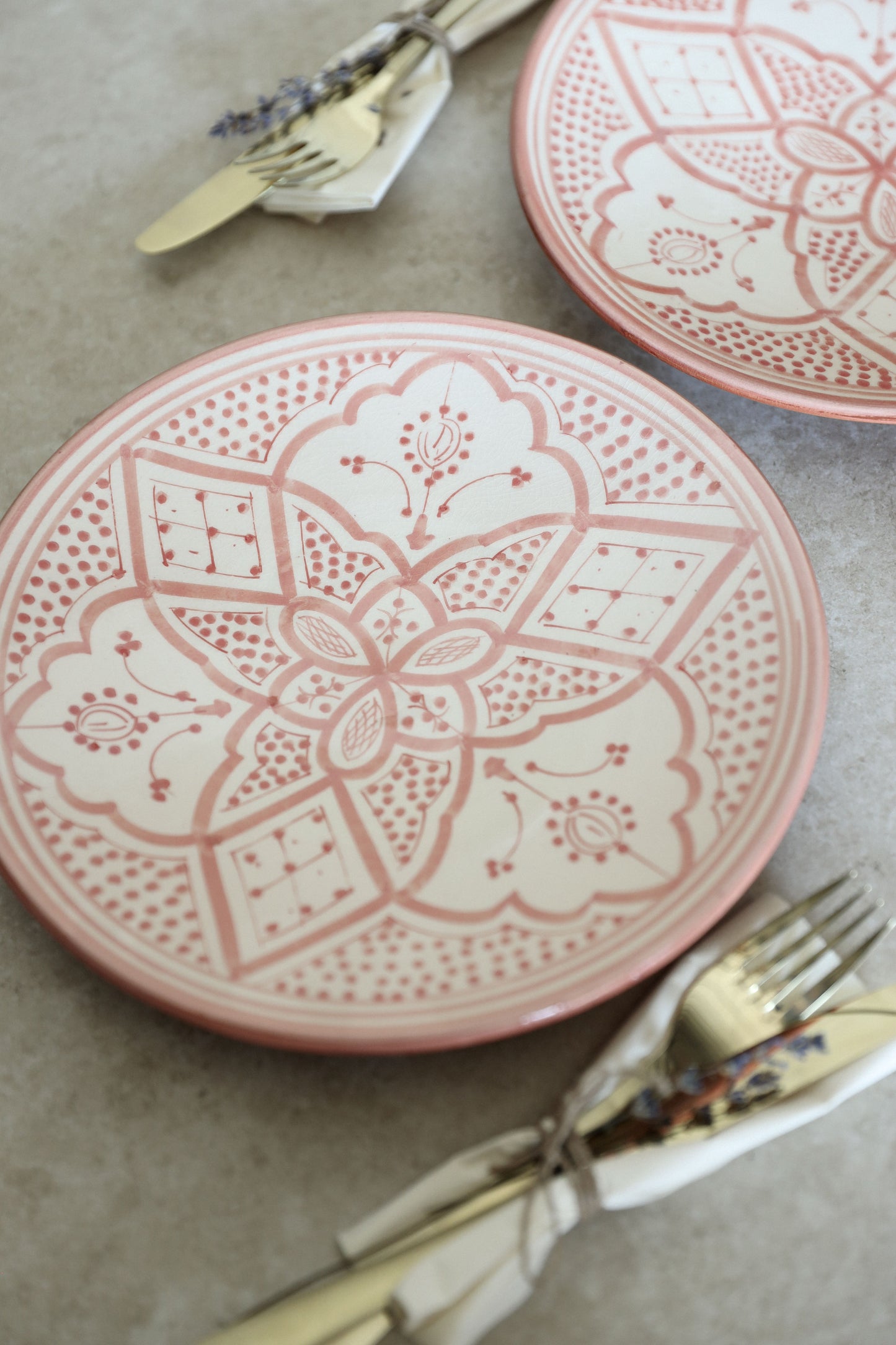 צלחת פרח | ורוד