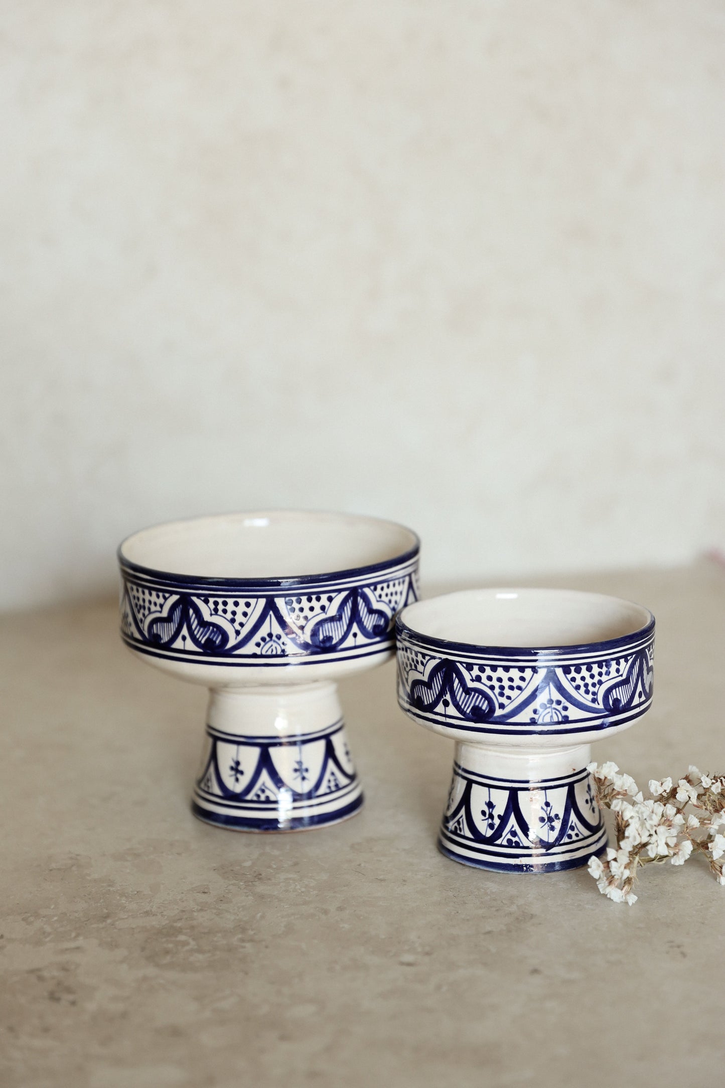 קערת גביע פרח | כחול