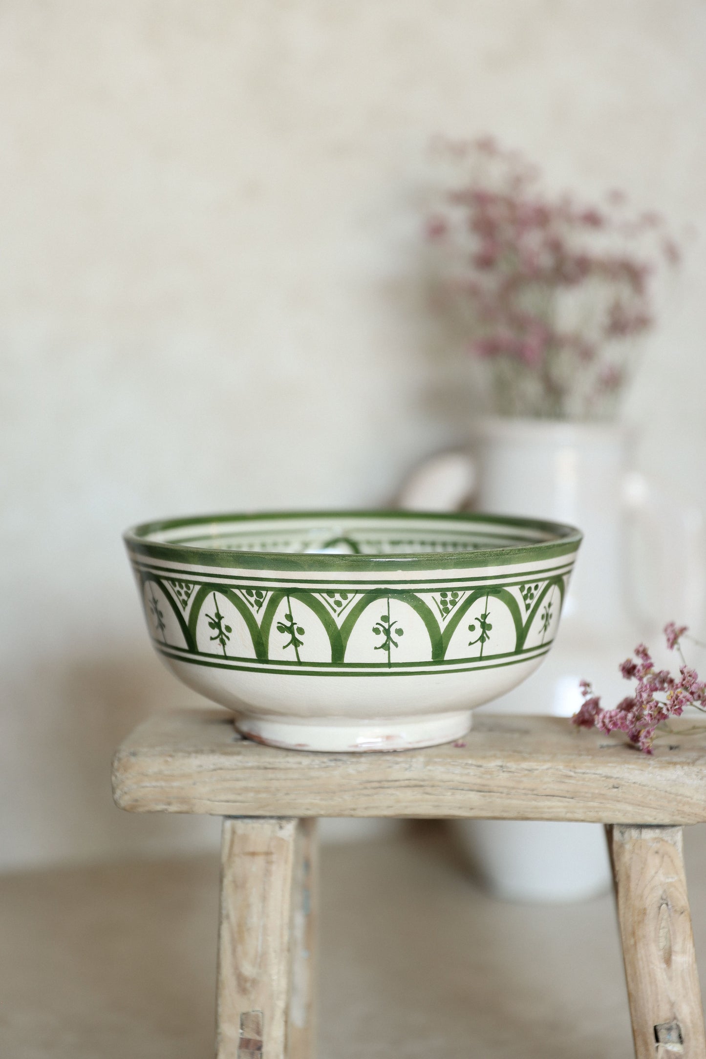 קערה פרח | ירוק