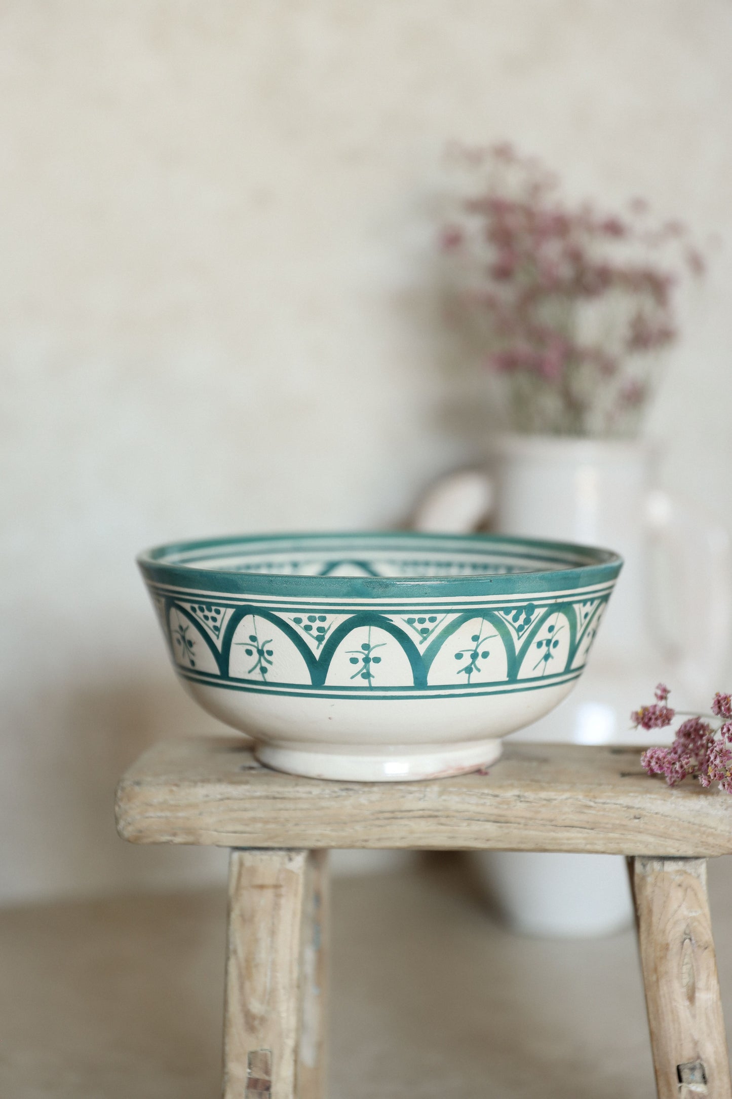 קערה פרח | טורקיז