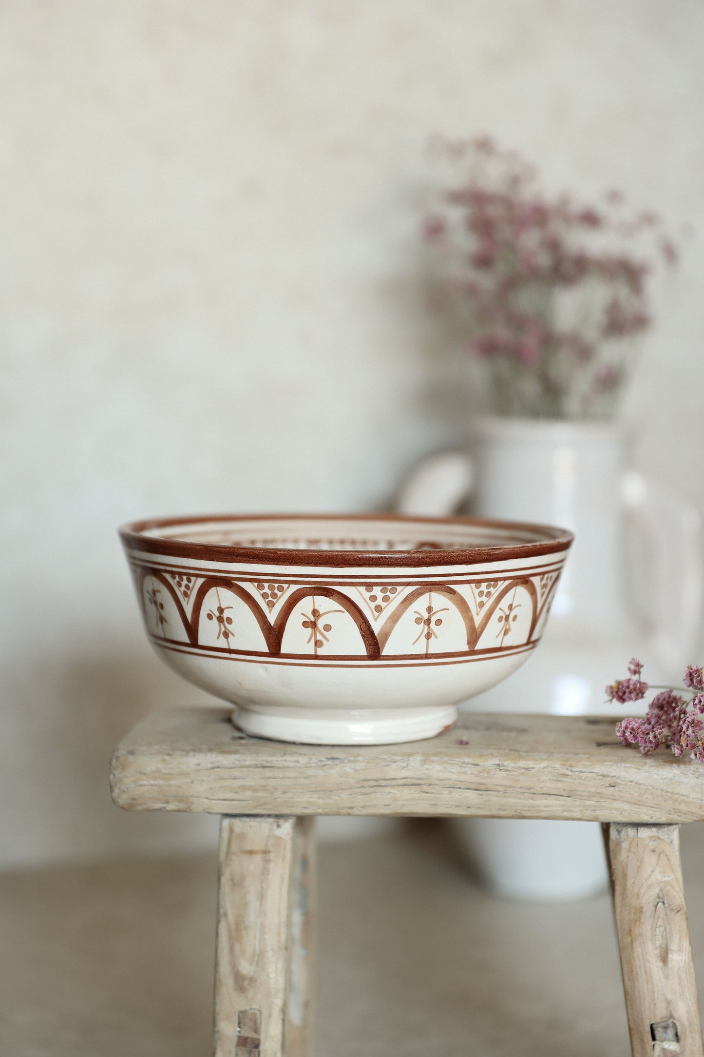 קערה פרח | חום