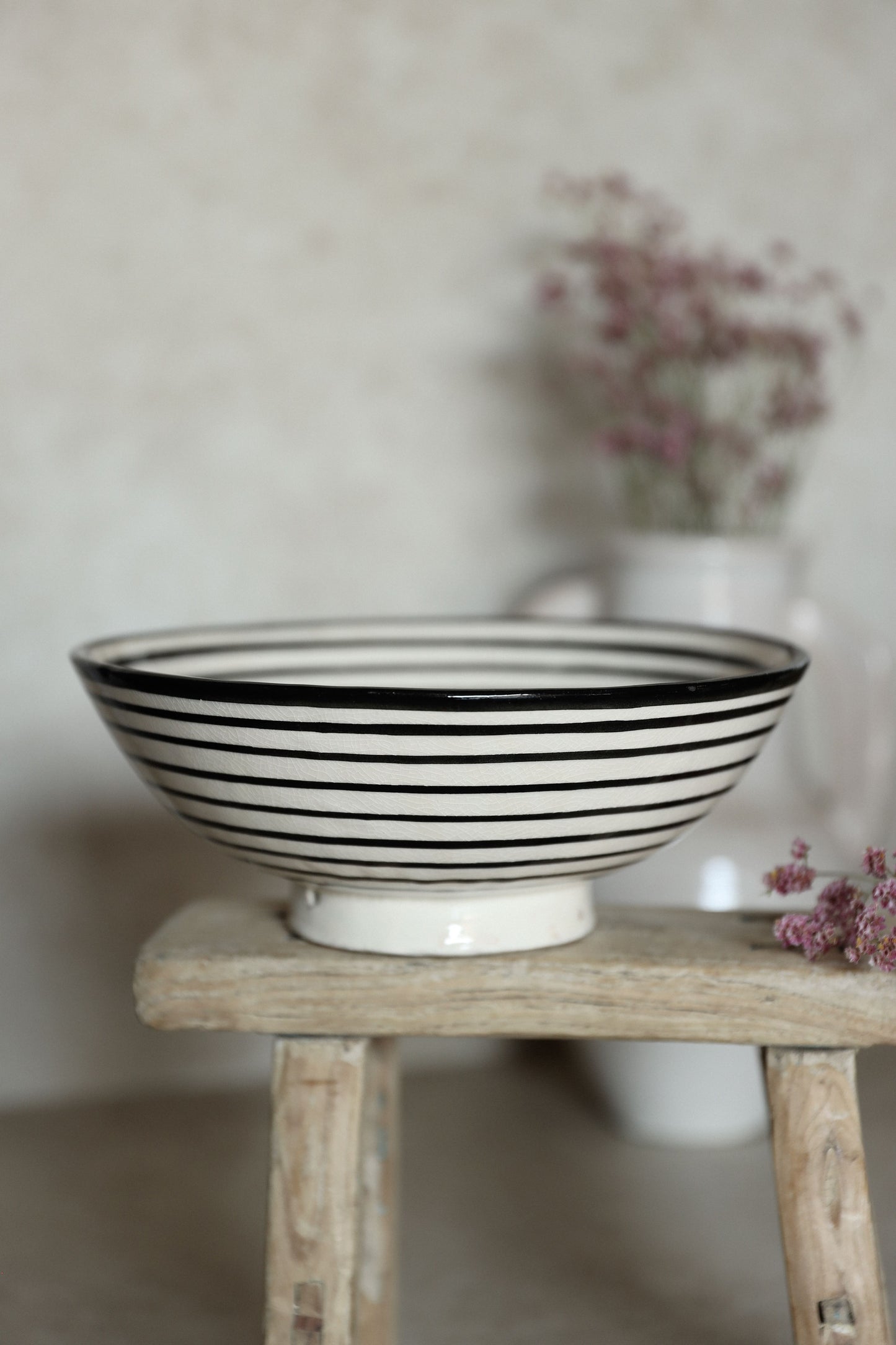 קערה פסים | שחור