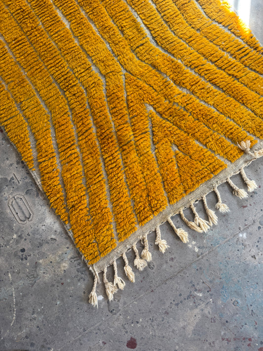 שטיח צמר | פסים חרדל