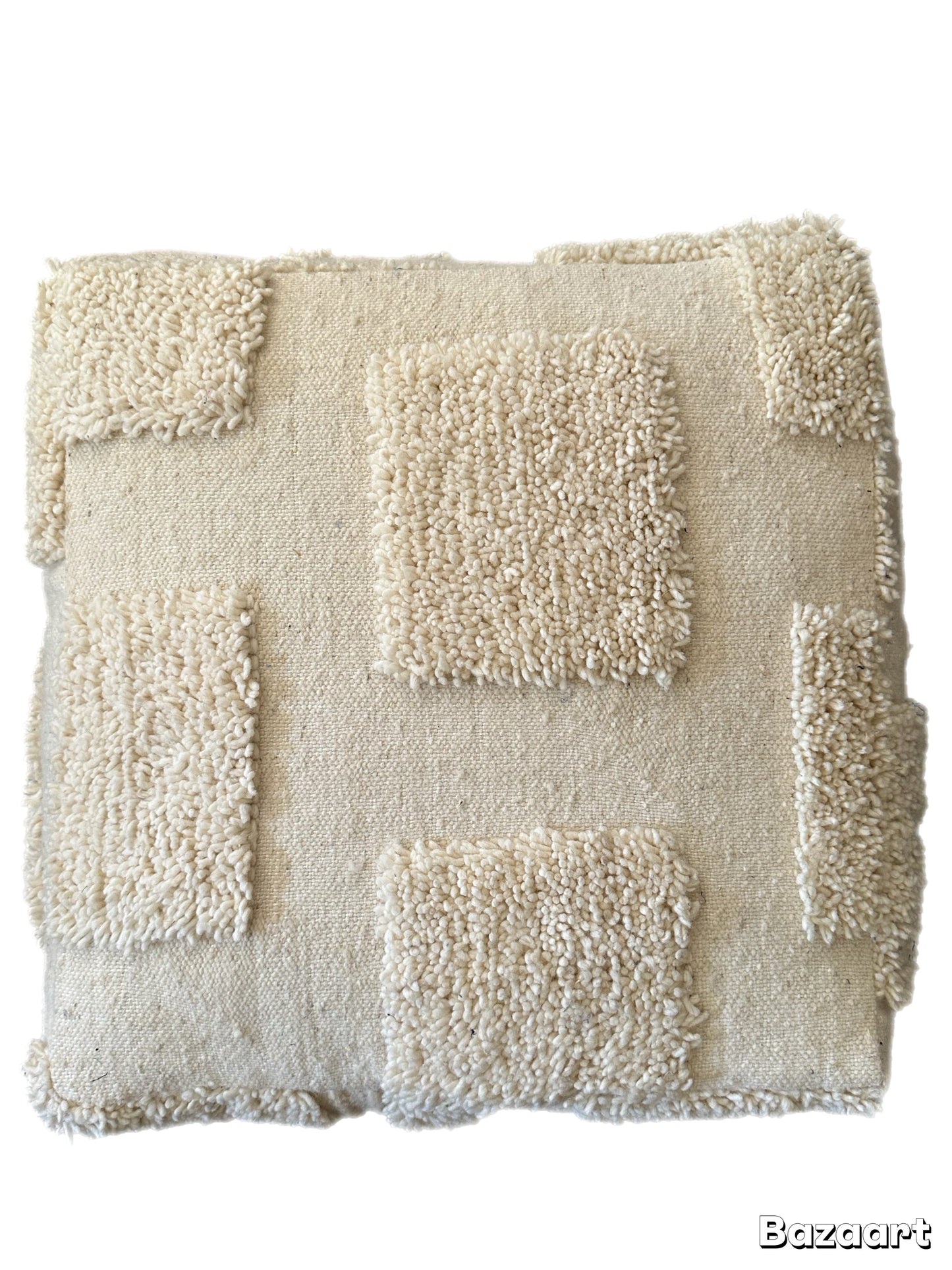 פוף שטיח | לבן