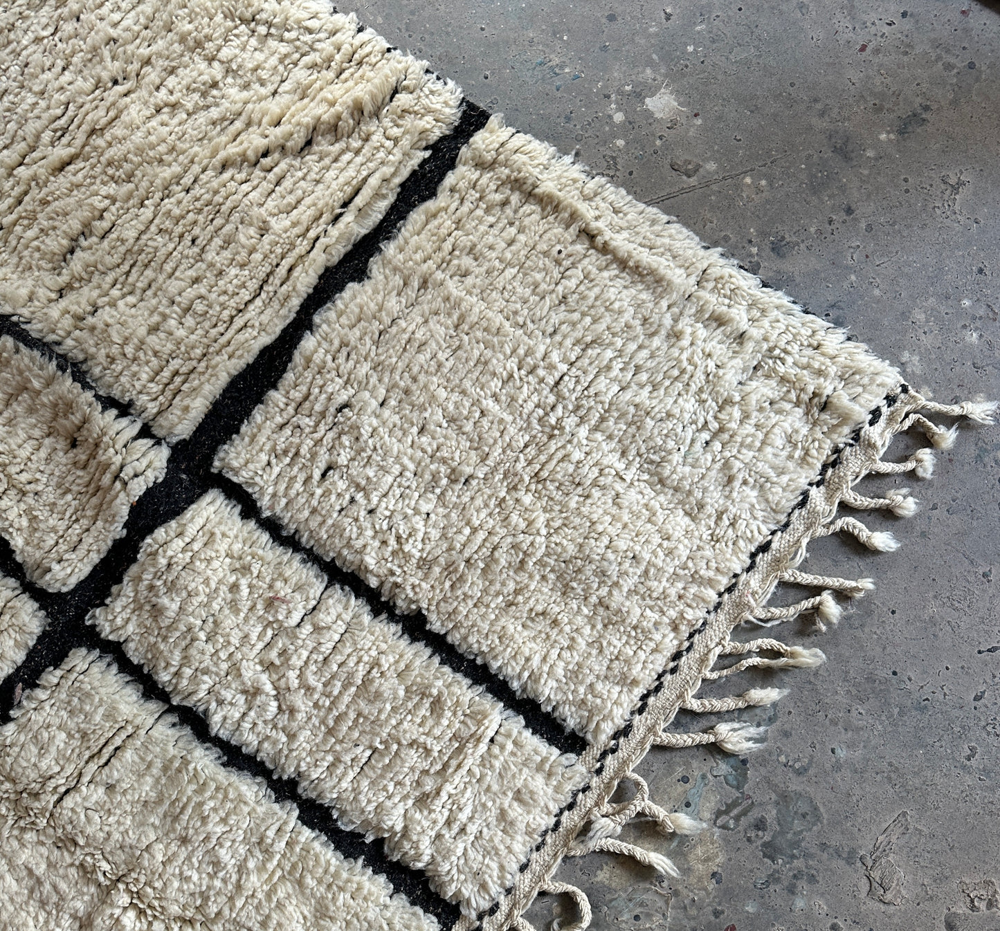 שטיח ברברי | גאומטרי שחור לבן