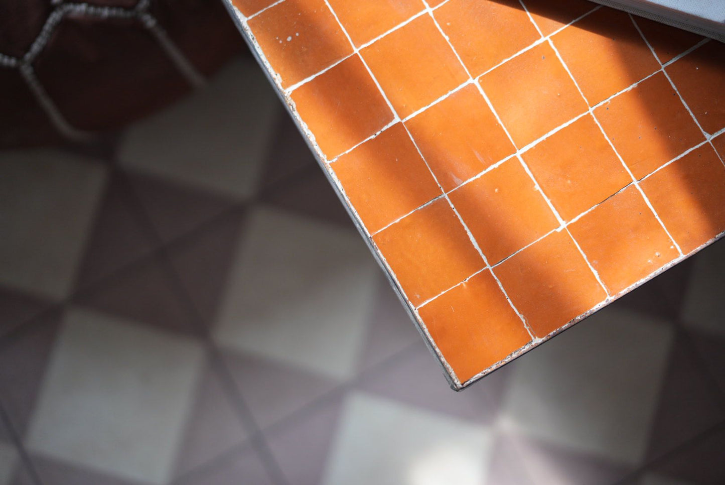 שולחן מוזאיקה מלבני | חמרה