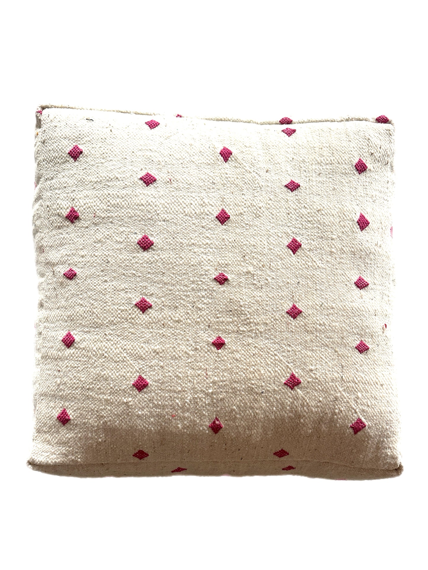 פוף שטיח | נקודות ורוד לבן