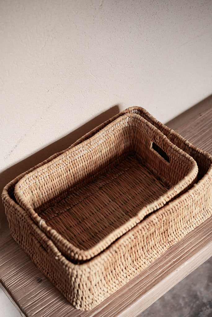 סלסלת נצרים מלבנית