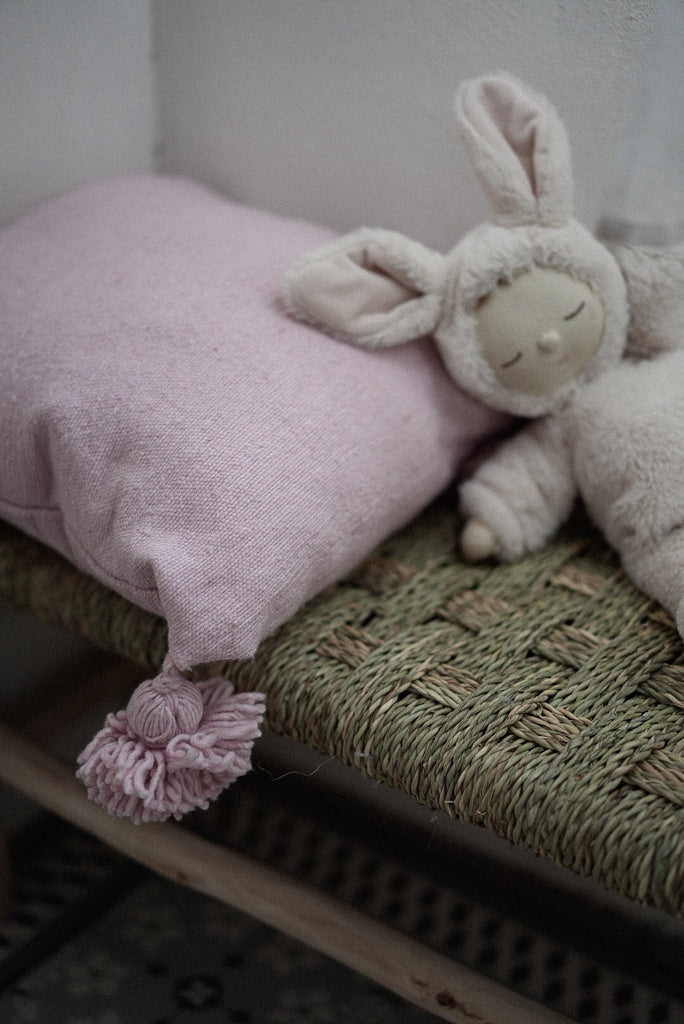 ספסל ילדים מעץ וחבל