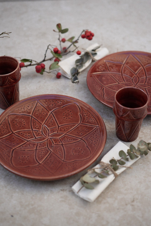 צלחת חרוטה | בורדו