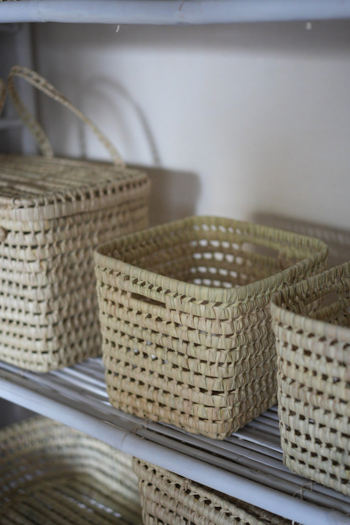 סלסלת קש מרובעת | גבוהה