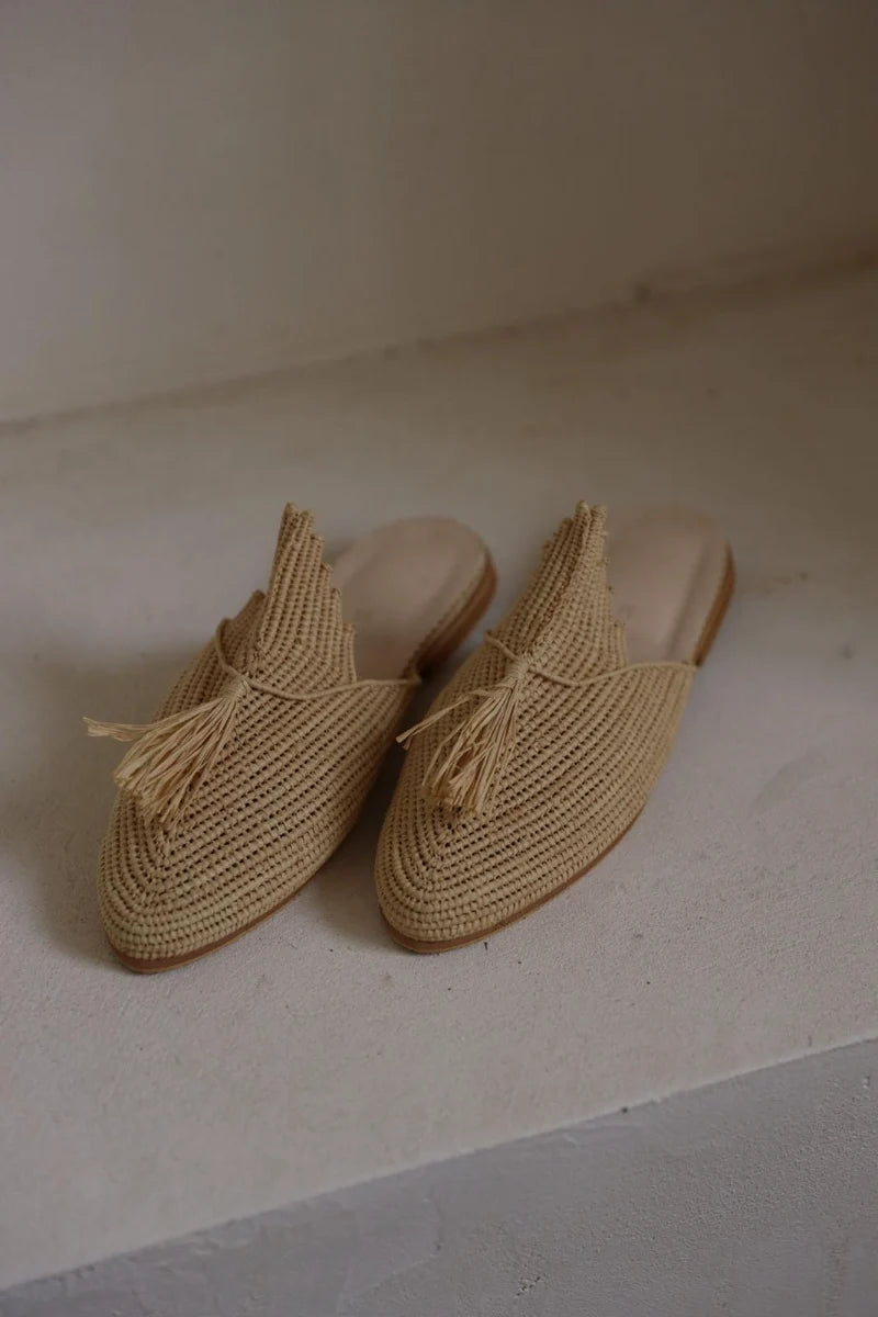 כפכף רפיה | טבעי