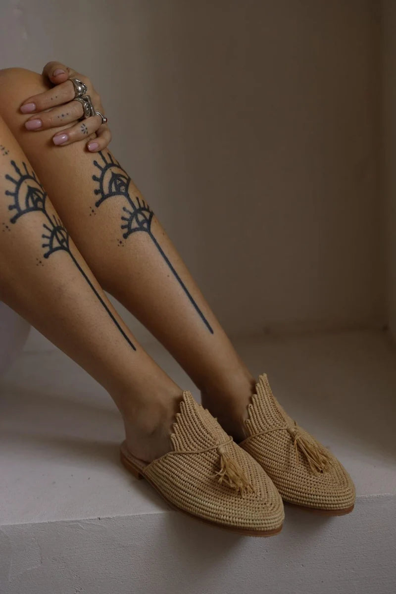 כפכף רפיה | טבעי