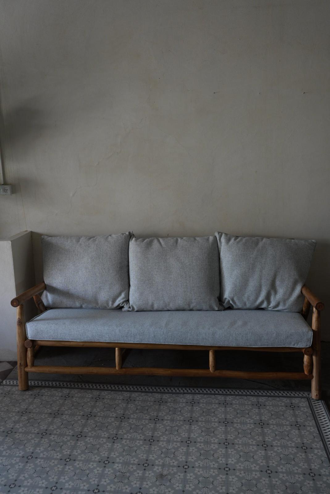 מערכת ישיבה מעץ טיק