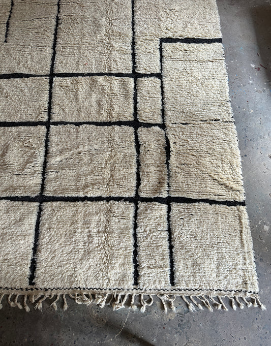 שטיח ברברי | גאומטרי שחור לבן
