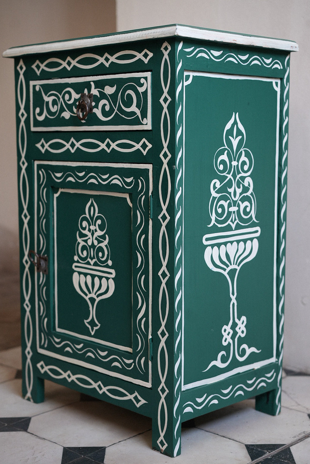 שידה מצוירת | ירוק