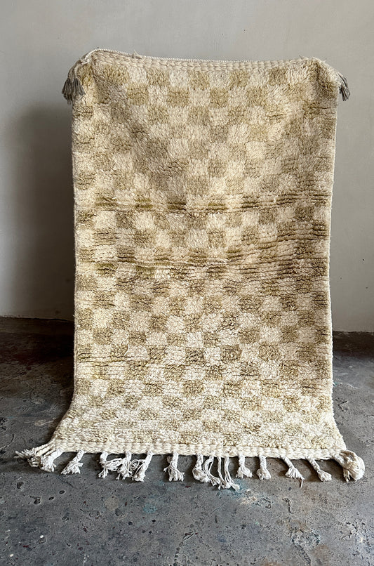 שטיח ברברי | משבצות ירוק בהיר