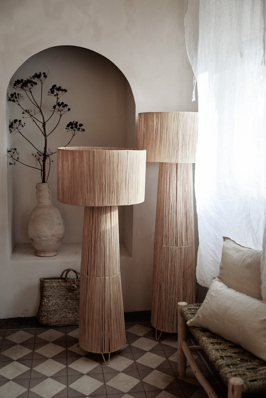 מנורת רפיה טבעי