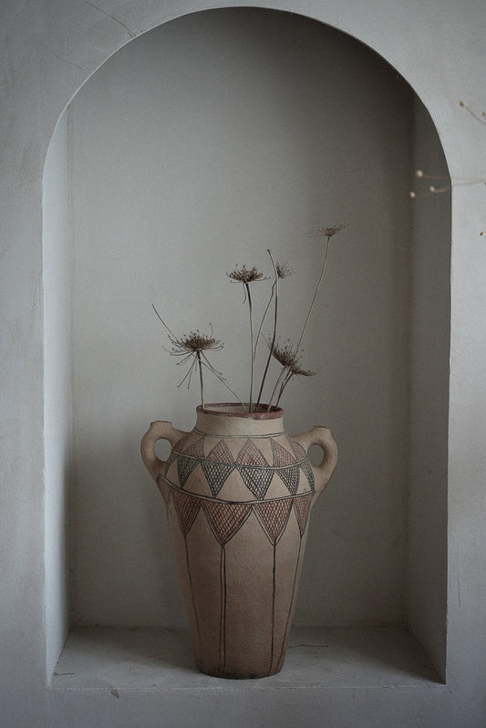 כד חרס ברברי | מעוטר