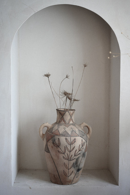 כד חרס ברברי | מעוטר