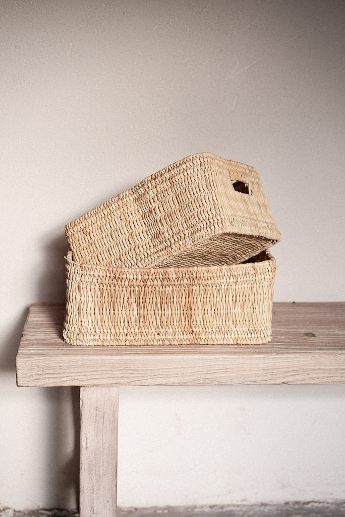 סלסלת נצרים מלבנית