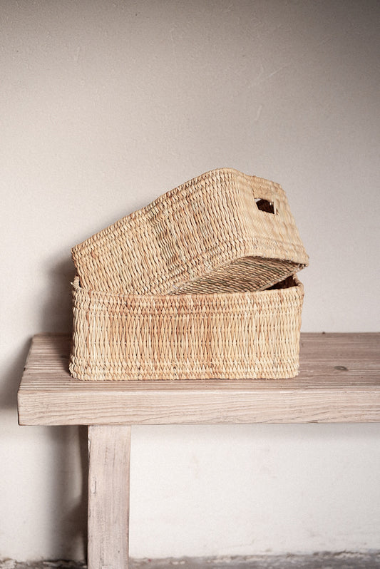 סלסלת נצרים מלבנית