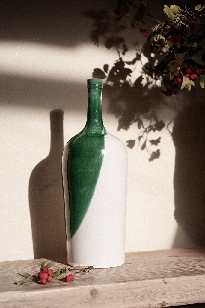 ואזה בקבוק | ירוק לבן