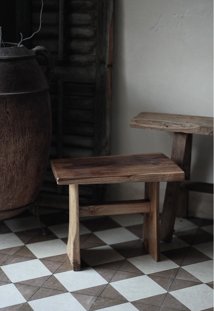 דרגש מעץ טיק